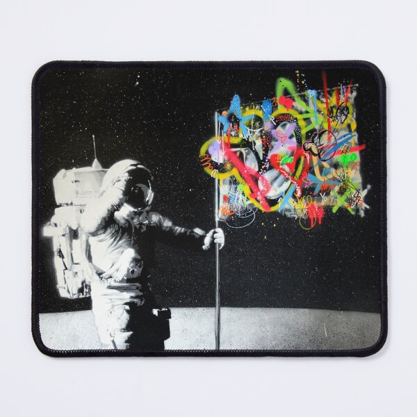 Item preview, Astronaut Graffiti Flag - Martin Whatson Pop Culture in Graffiti Street Art, Norway designed and sold by IMPHives.