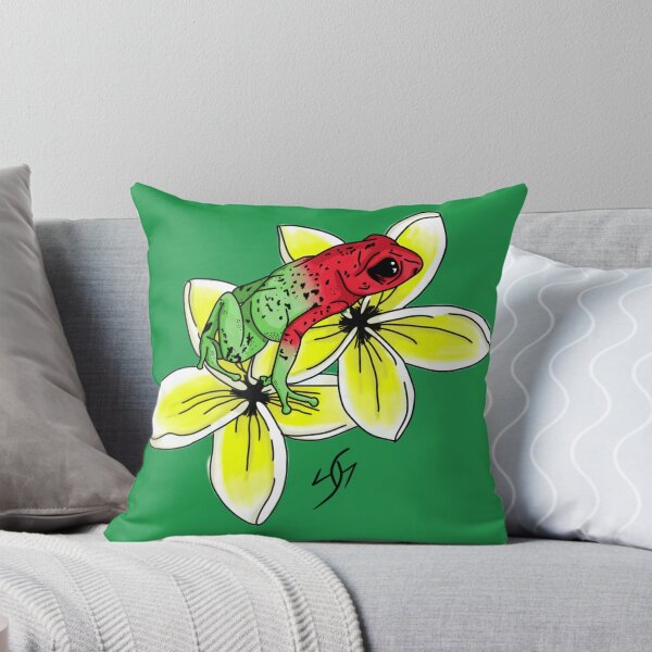 Item preview, Poison Dart Frog & Plumeria designed and sold by kaotattoos.