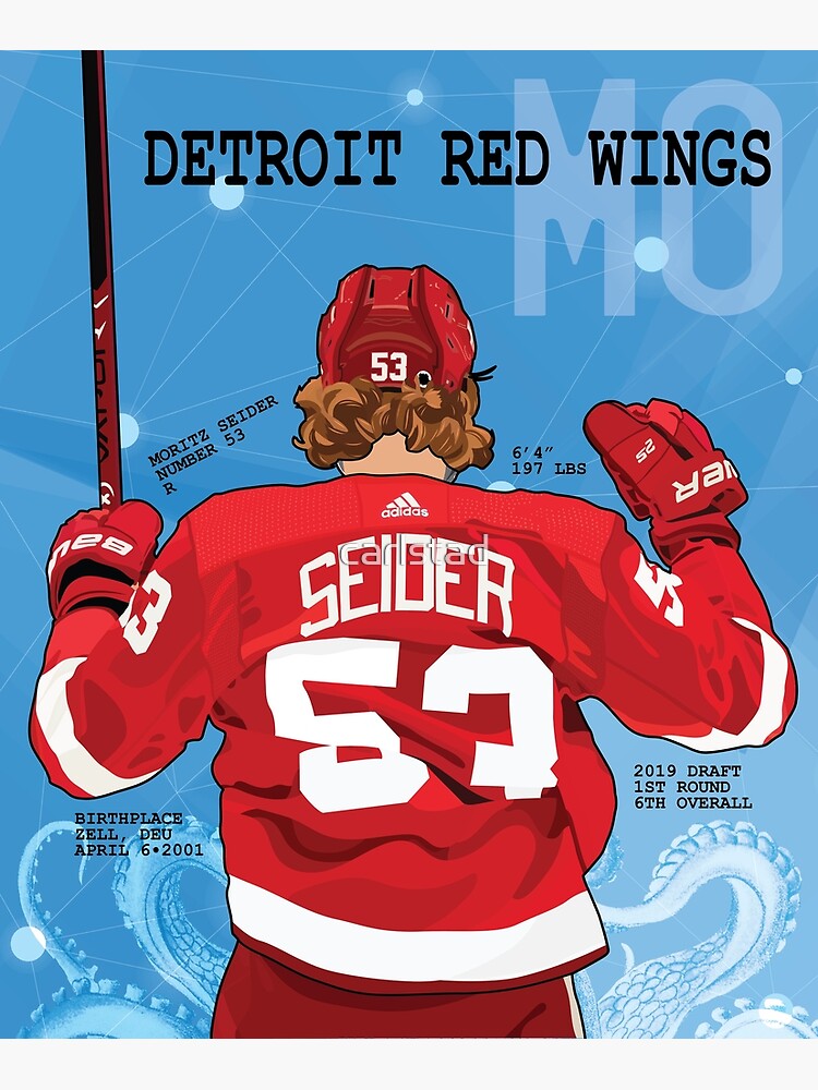 Framed Moritz Seider & Lucas Raymond Detroit Red Wings