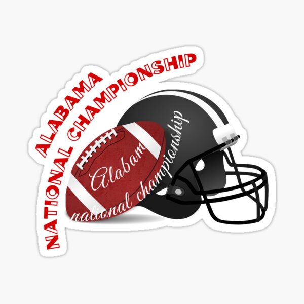 American Vinyl Shield Shaped Alabama Crimson Tide 2017 National Champions Sticker Bumper College Football