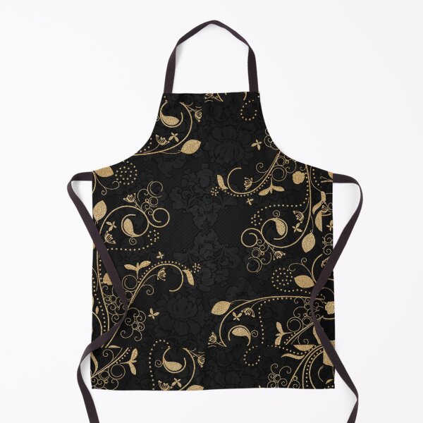 Item preview, Black and Gold Oriental Damask designed and sold by DeevaValli.