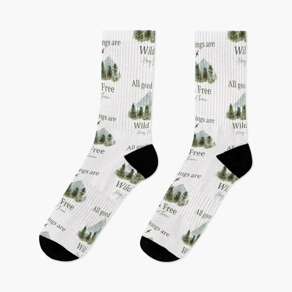 Item preview, All good things are wild and free, Henry David Thoreau quote about life designed and sold by Auntieck.