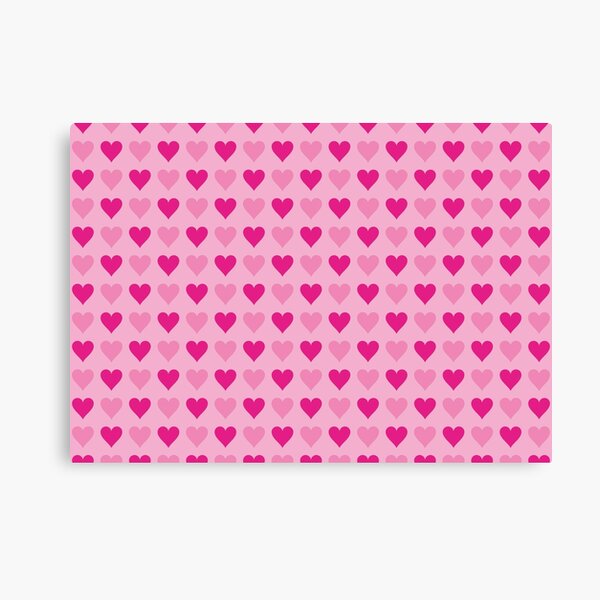 Pink Hearts No. 2 | Heart Pattern | Love Hearts | Patterns | Love | Romance | Valentines Canvas Print