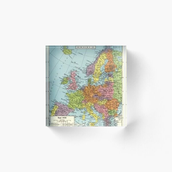 Item preview, Vintage 1938 Map of Europe.  Unique Gifts And Apparel For Map Fans, designed and sold by lduke47.