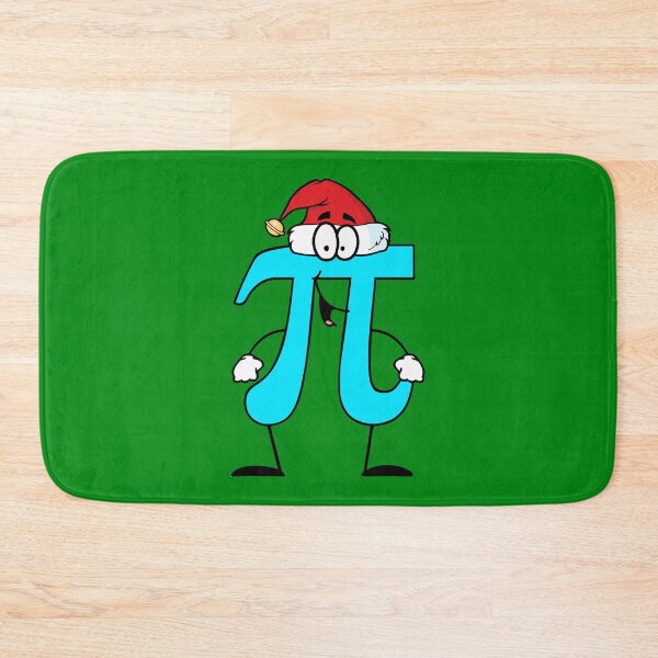 Item preview, Pi cartoon wearing a Santa hat for Christmas math designed and sold by Handstand365.