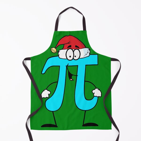Item preview, Pi cartoon wearing a Santa hat for Christmas math designed and sold by Handstand365.