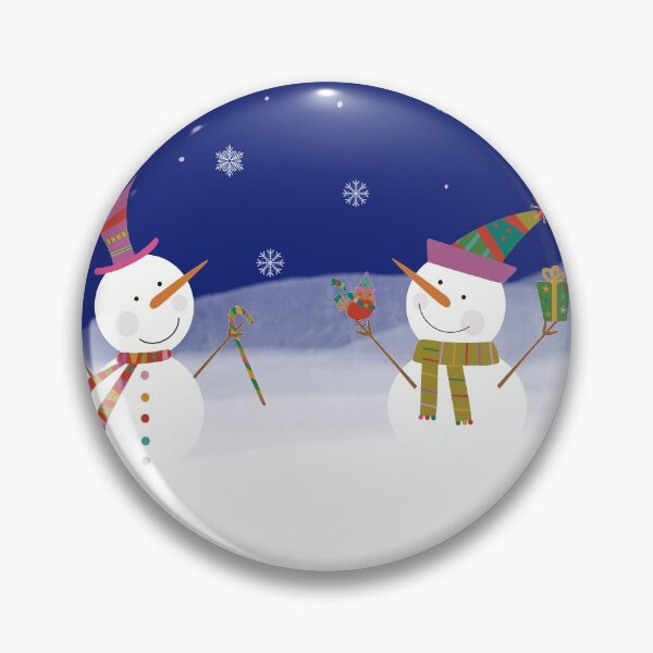 Item preview, Cute wintery landscape with three snowmen in the winternight designed and sold by marina63.
