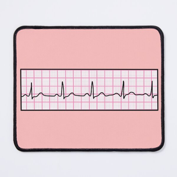 Item preview, Hand Drawn Normal Electrocardiogram Pink designed and sold by SofiaSava01.