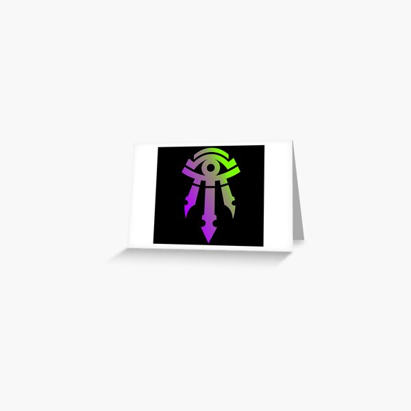 Green Purple WOW Mage Kirin Tor Greeting Card