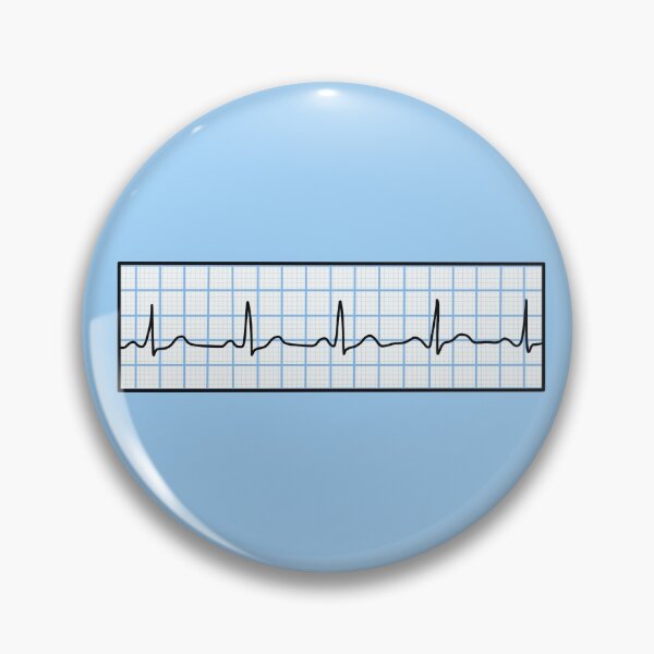 Item preview, Hand Drawn Normal Electrocardiogram Light Blue designed and sold by SofiaSava01.