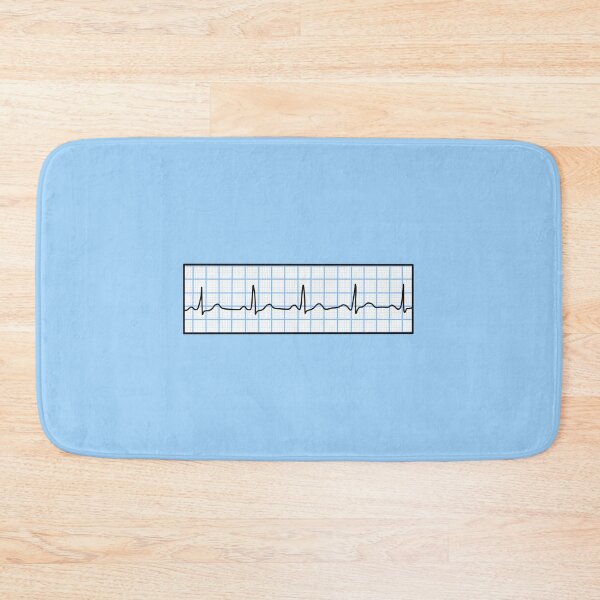 Item preview, Hand Drawn Normal Electrocardiogram Light Blue designed and sold by SofiaSava01.