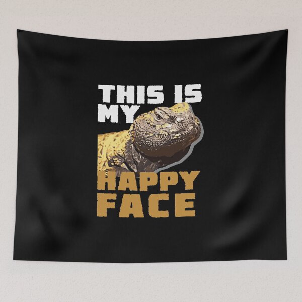 Item preview, Uromastyx This Is My Happy Face Funny Pet Dabb Lizard designed and sold by StrongShirts.