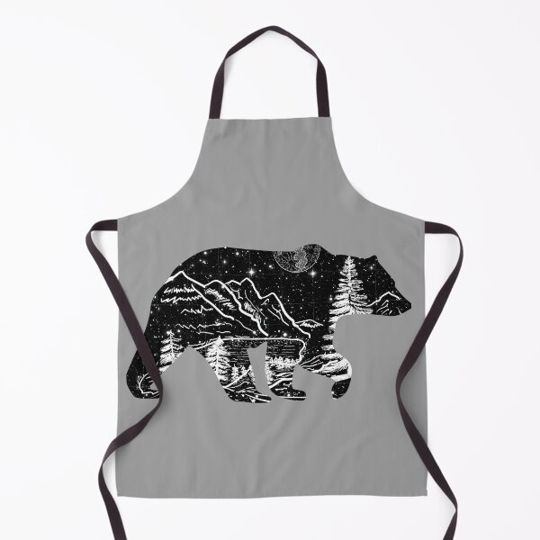 Item preview, Bear silhouette with mountains moon and stars in side of its silhouette designed and sold by player-502.