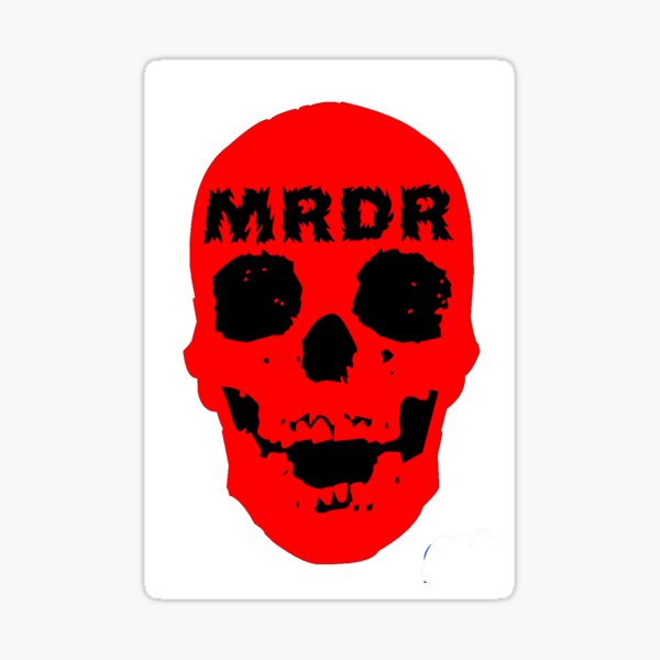 Red Skull Black MRDR Sticker