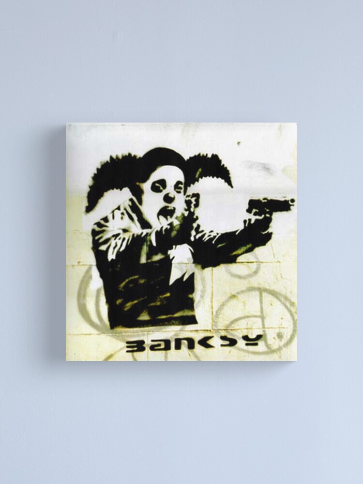 Banksy Gun Toting Clown – Bristol Graffiti Street Art - Pop Art