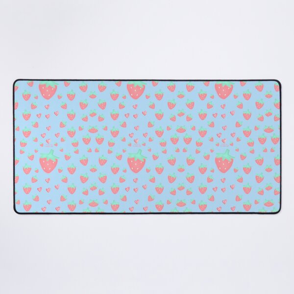 Item preview, Cute strawberry pattern in blue designed and sold by PinksyMarieMC.