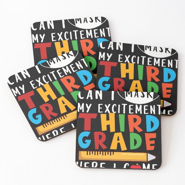 Item preview, Can't Mask My Excitement THIRD GRADE designed and sold by ConnieKunkle.