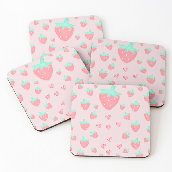Item preview, Copy of Cute strawberry pattern in pink designed and sold by PinksyMarieMC.