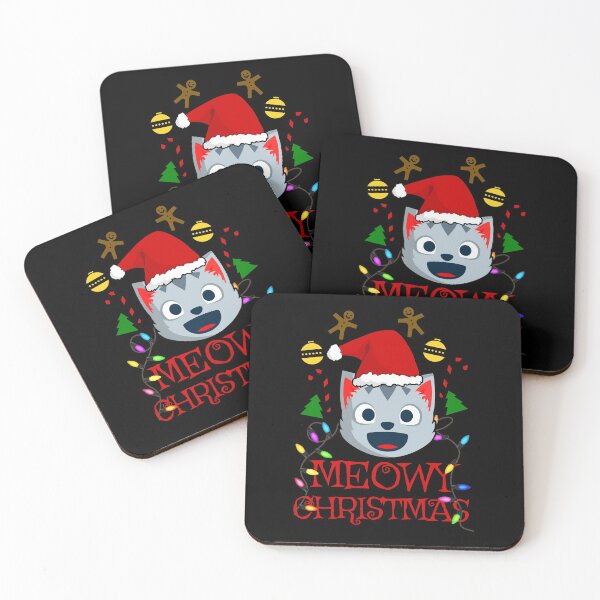 Artikelvorschau, süße Meowy-Weihnachten, fröhliche Weihnachtskatze, fröhlicher Katzen-Weihnachtsbaum entworfen und verkauft von StudioKokor.