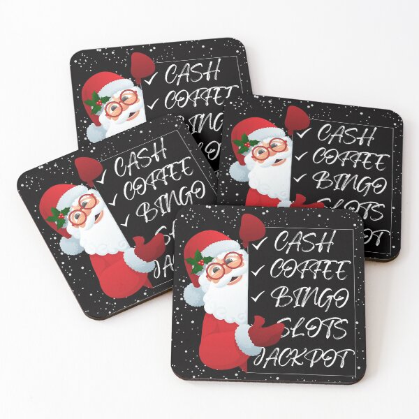 Item preview, Santa Cash Coffee Bingo Slots Jackpot designed and sold by SloganExpress.