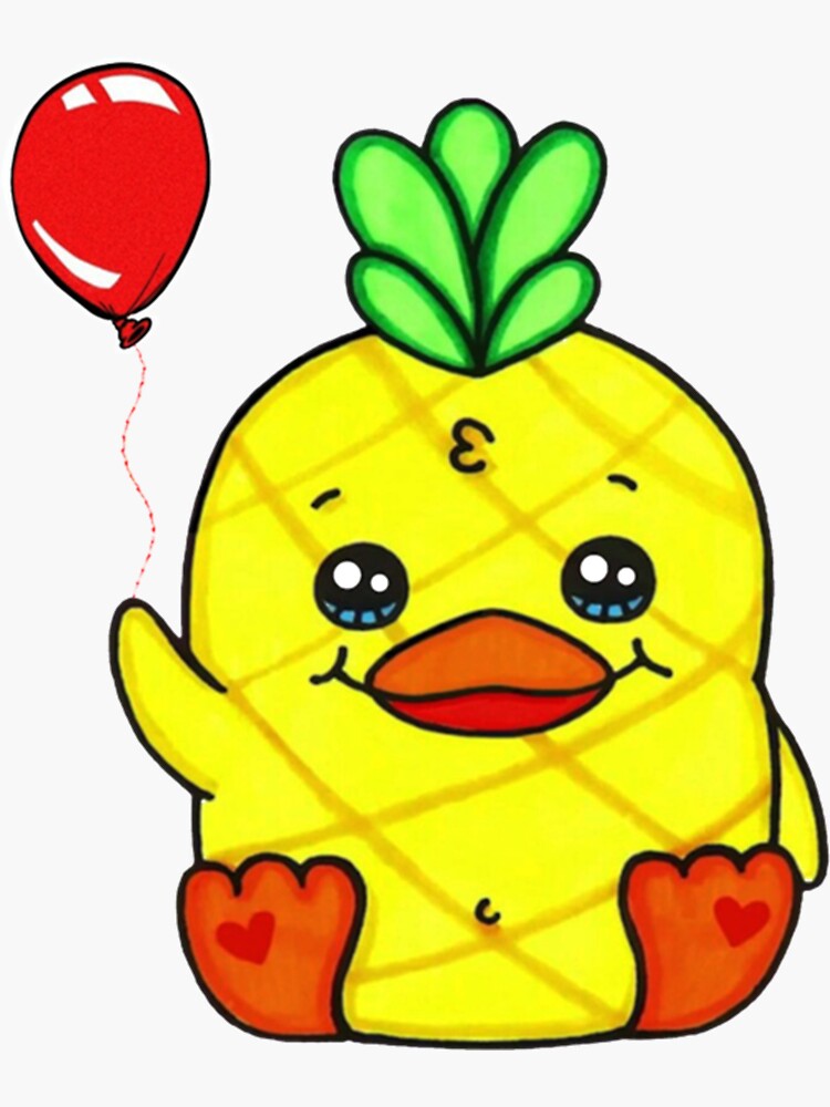 Moriah Elizabeth Pineapple Duck " Sticker by SadBlackShirt Redbubble