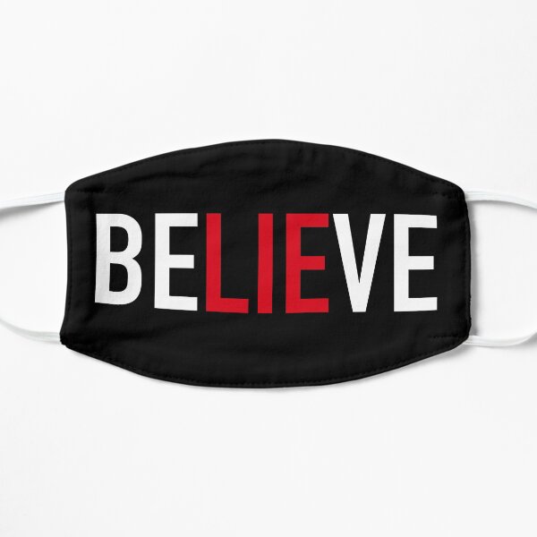 U2 The Fly Zoo TV Believe Text Flat Mask