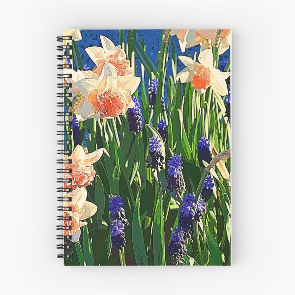 Item preview, Golden Frilly Daffodils and Blue Grape Hyacinths designed and sold by SeaChangeDesign.