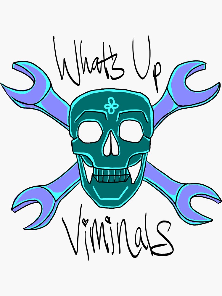 Thumbnail 3 of 3, Sticker, Viminals in Aqua designed and sold by BYOMech.