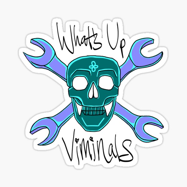 Viminals in Aqua Sticker