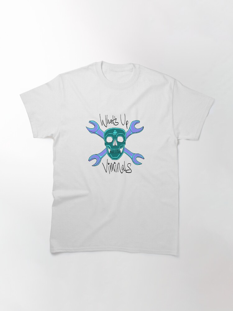 Thumbnail 3 of 7, Classic T-Shirt, Viminals in Aqua designed and sold by BYOMech.