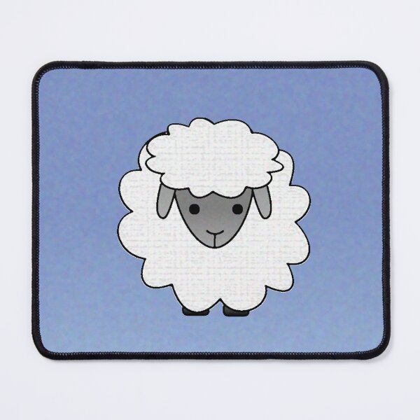 Item preview, Cute Fluffy Sheep Blue Background designed and sold by Hedgie Designs.