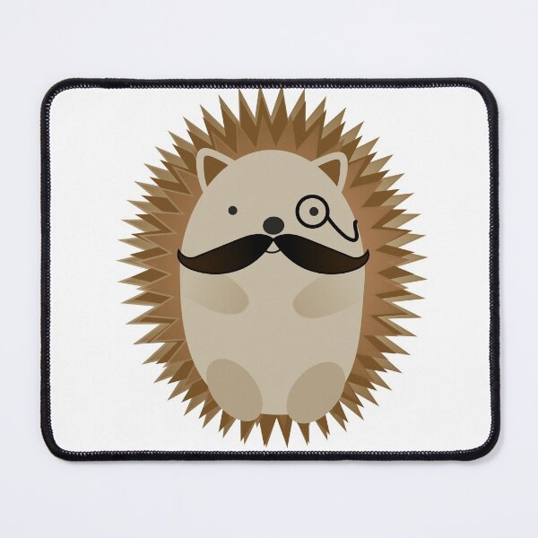 Artikelvorschau, Lustiger Igel mit Monokel und Schnurrbart entworfen und verkauft von Hedgie Designs.
