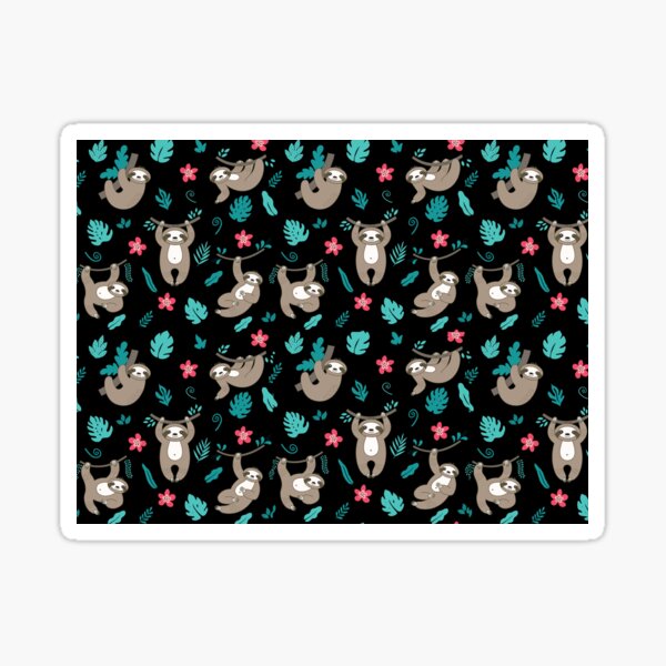 Cute Sloth Pattern Sticker