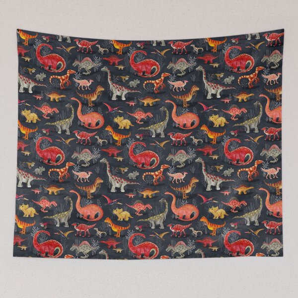 Item preview, Parisian Dinosaurs {pattern} designed and sold by Katherine Quinn Illustration.