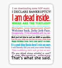 Michael quotes Sticker