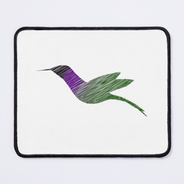 Item preview, Pretty Green and Purple Hummingbird Sketch designed and sold by Hedgie Designs.