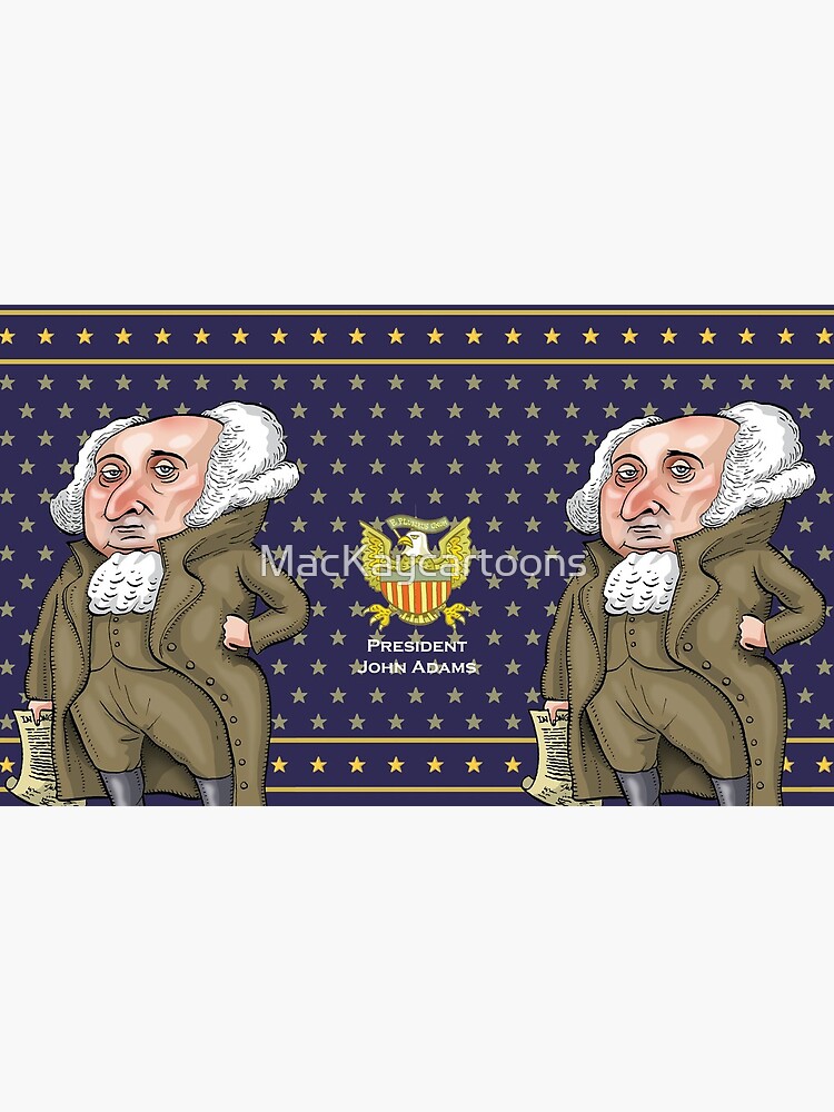 Thumbnail 6 of 6, Coffee Mug, President John Adams designed and sold by MacKaycartoons.
