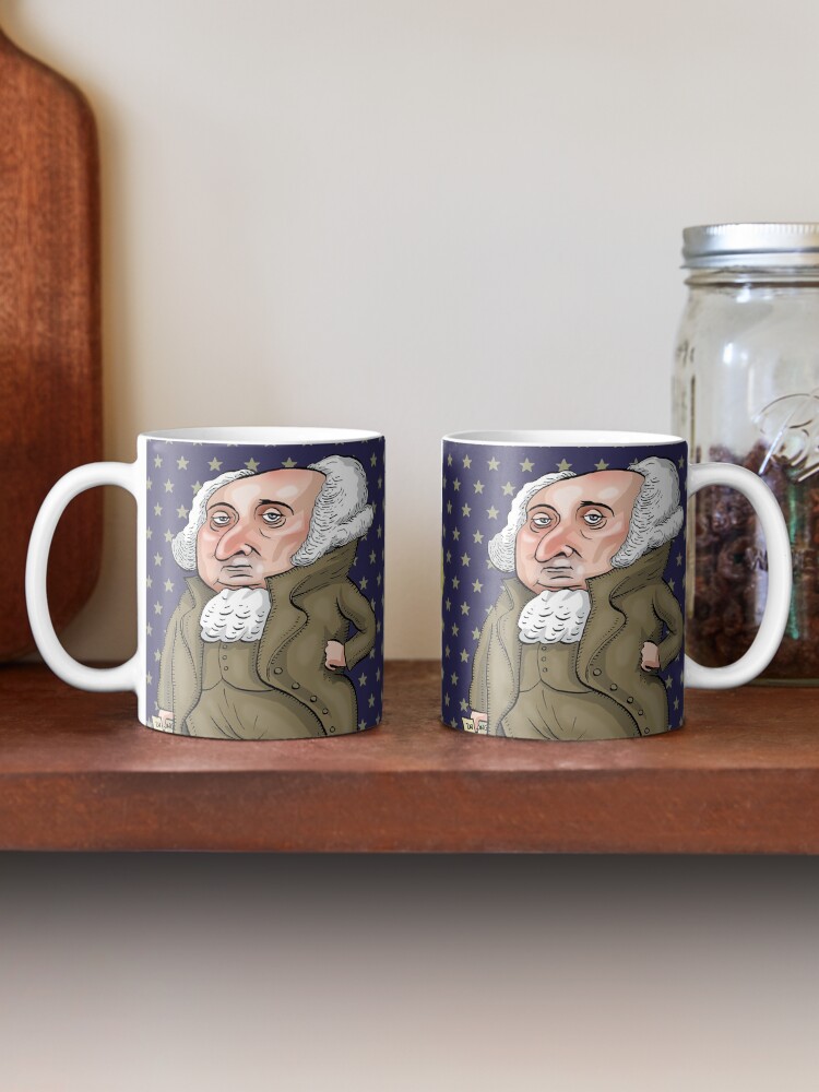 Thumbnail 2 of 6, Coffee Mug, President John Adams designed and sold by MacKaycartoons.