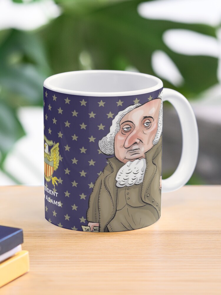 Thumbnail 1 of 6, Coffee Mug, President John Adams designed and sold by MacKaycartoons.