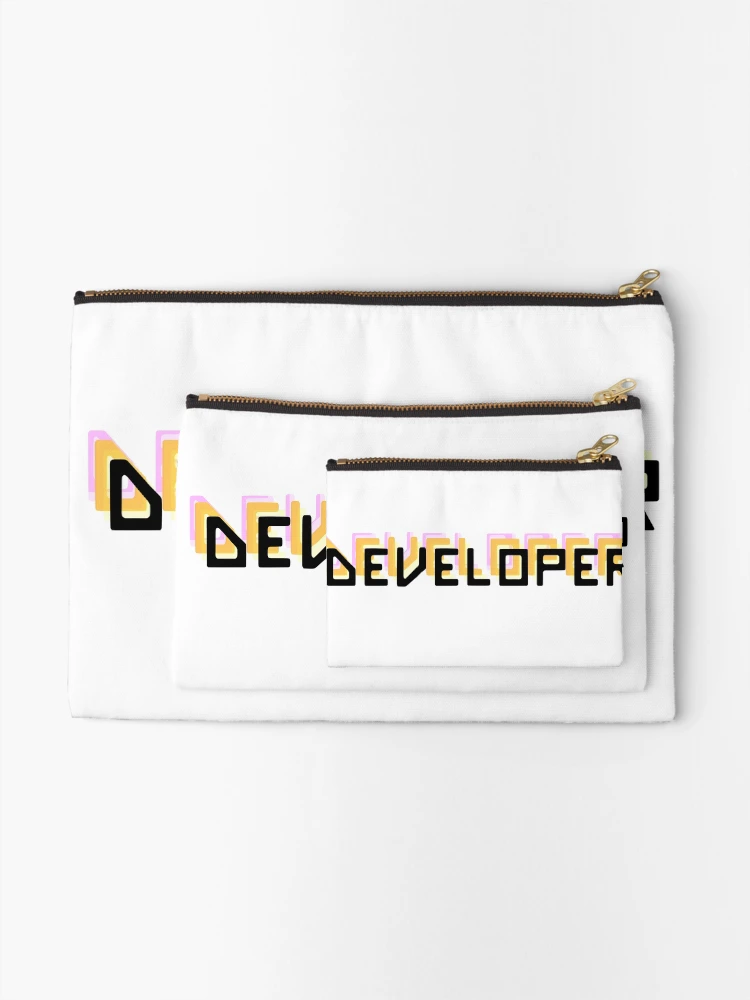 Thumbnail 2 of 4, Zipper Pouch, Developer| fullstack Software Engineer Developer designed and sold by brinikki.
