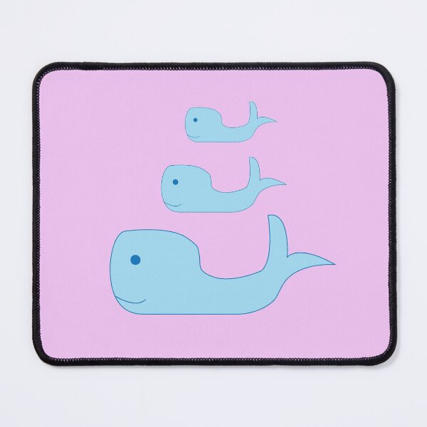 Item preview, A family of three whales in a pink sea designed and sold by lucybrownlane.