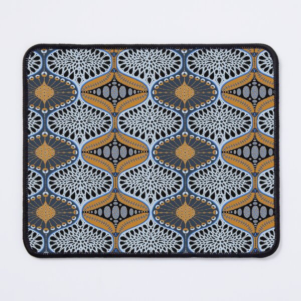 Item preview, Geometric Seed Pods gold, navy, blue designed and sold by LisetteBaron.