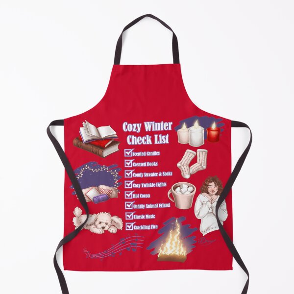 Item preview, Cozy Winter Check List (on red) designed and sold by Brina Williamson.