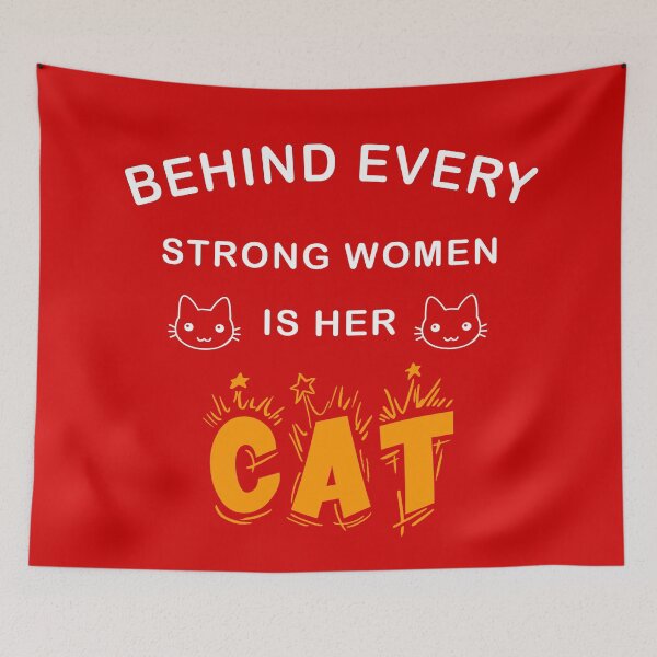 Item preview, Behind Every Strong Woman Is Her Cat designed and sold by Ruwans.