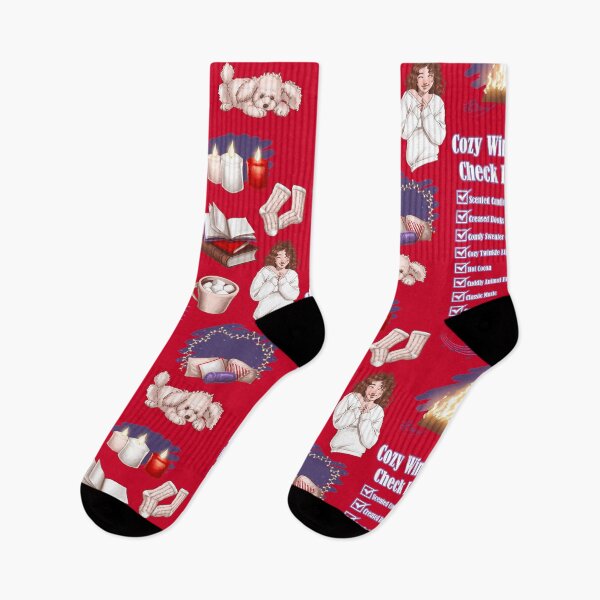 Item preview, Cozy Winter Check List (on red) designed and sold by Brina Williamson.