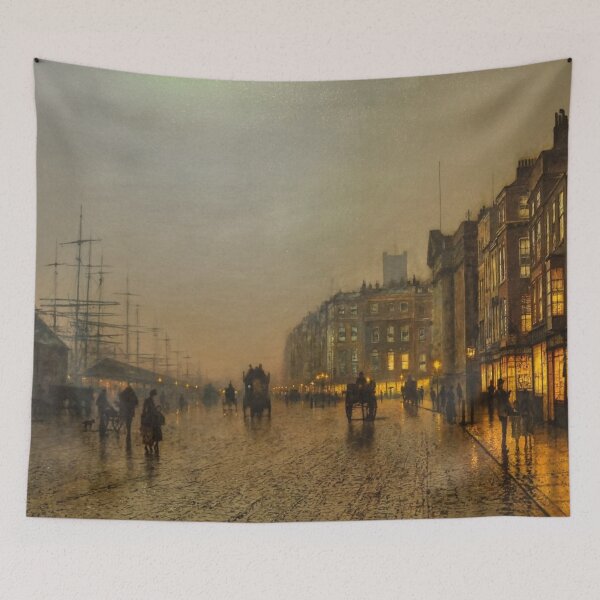 Item preview, John Atkinson Grimshaw's Liverpool from Wapping designed and sold by mosfunky.