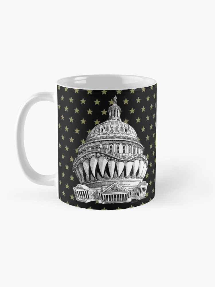 Thumbnail 3 of 6, Coffee Mug, Angry Washington designed and sold by MacKaycartoons.