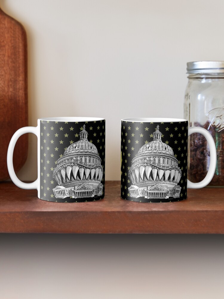 Thumbnail 2 of 6, Coffee Mug, Angry Washington designed and sold by MacKaycartoons.