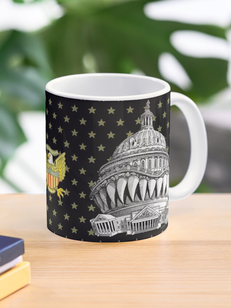 Thumbnail 1 of 6, Coffee Mug, Angry Washington designed and sold by MacKaycartoons.