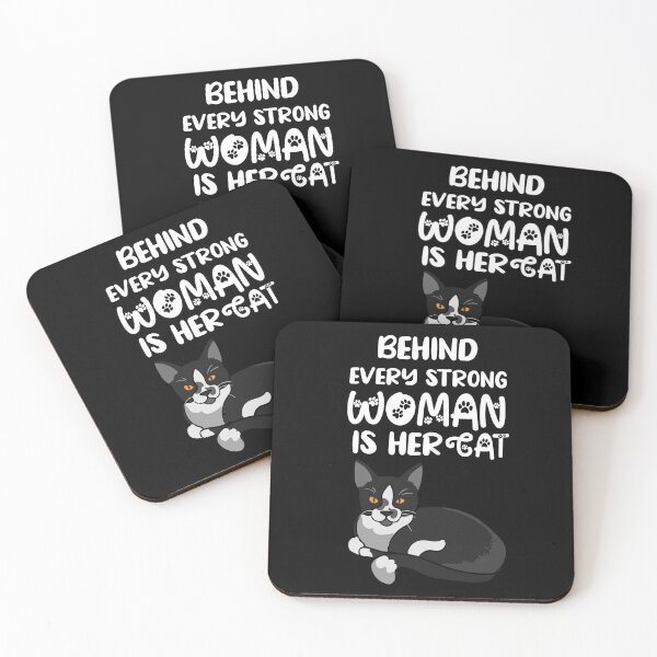 Item preview, Behind Every Strong Woman is Her Cat designed and sold by 5lav.